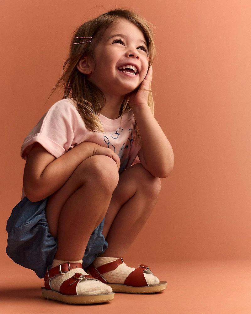 Toddler Girl Bubble Short Chambray - Blue