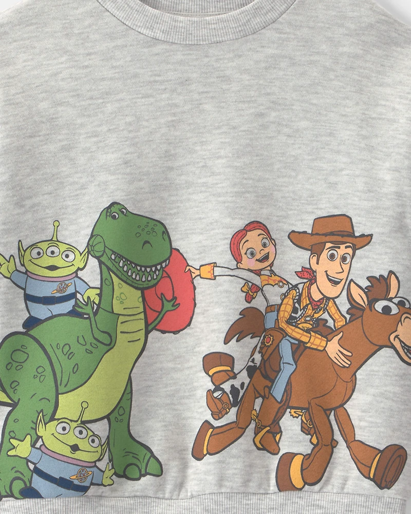 Toddler Boy Pixar© Toy Story French Terry Long-Sleeve Pullover Sweatshirt - Grey