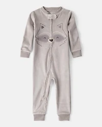 Toddler Boy Raccoon DreamPlush Snug Fit Long-Sleeve Pajamas - Grey