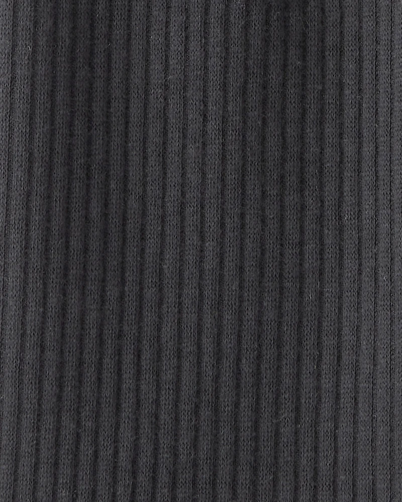 Toddler Girl Pull-On Stretch Rib Leggings - Black