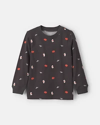 Toddler Boy Pumpkin Halloween Long-Sleeve T-Shirt - Grey