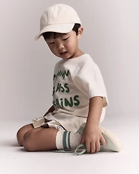 Toddler 'Permanent Grass Stains' Dolman Tee - Cream