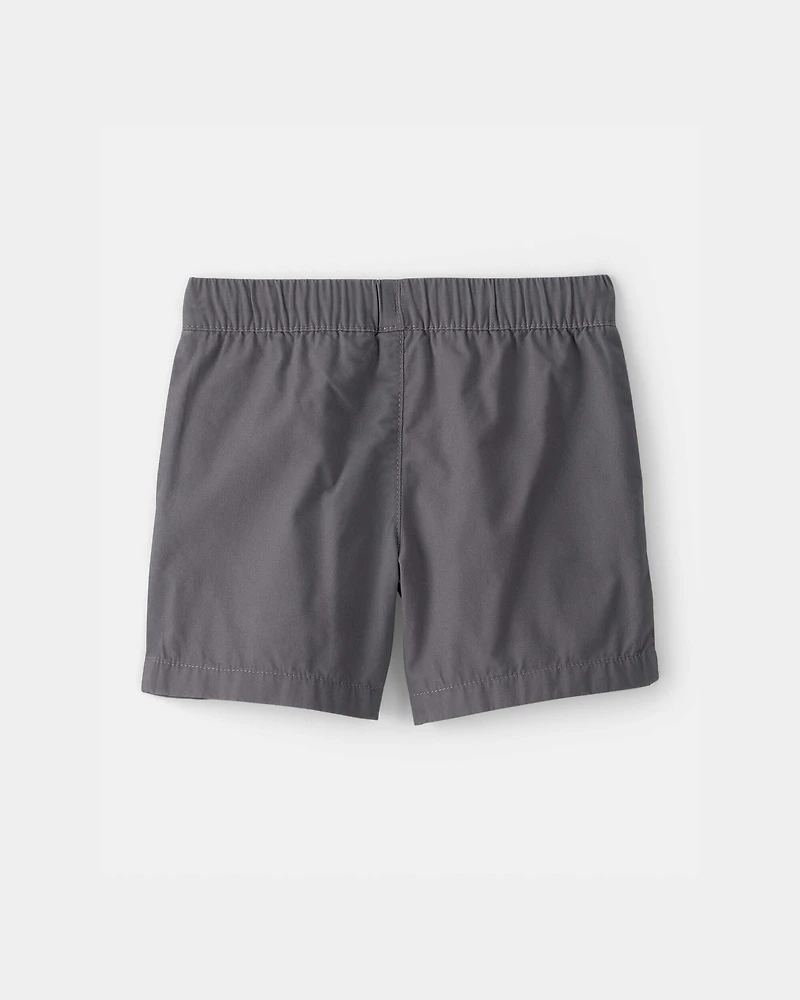 Toddler Boy Canvas Shorts - Grey