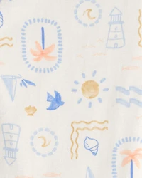 Baby 3-Pack Sunshine Sleeveless Multipack Bodysuits - Orange/Blue/Ivory