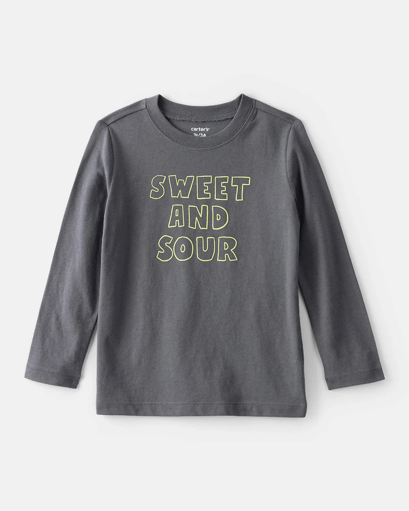 Toddler Boy Sweet and Sour Short-Sleeve Graphic Tee - Grey