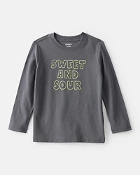 Toddler Boy Sweet and Sour Short-Sleeve Graphic Tee - Grey