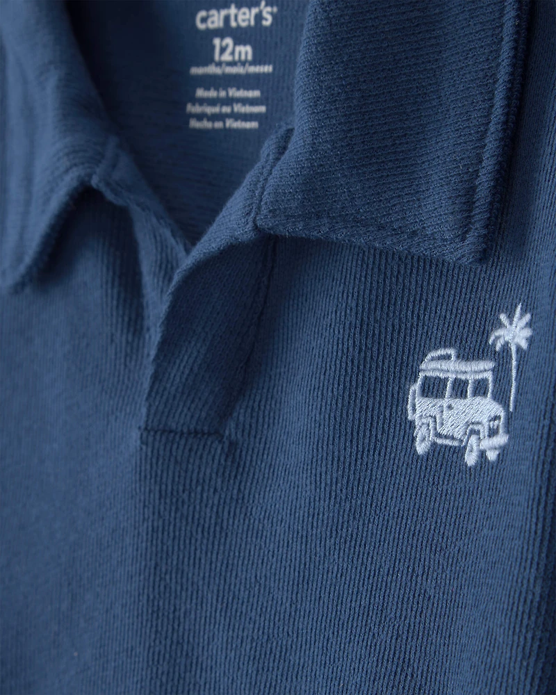 Baby Boy 2-Piece Car Top & Short Set - Blue