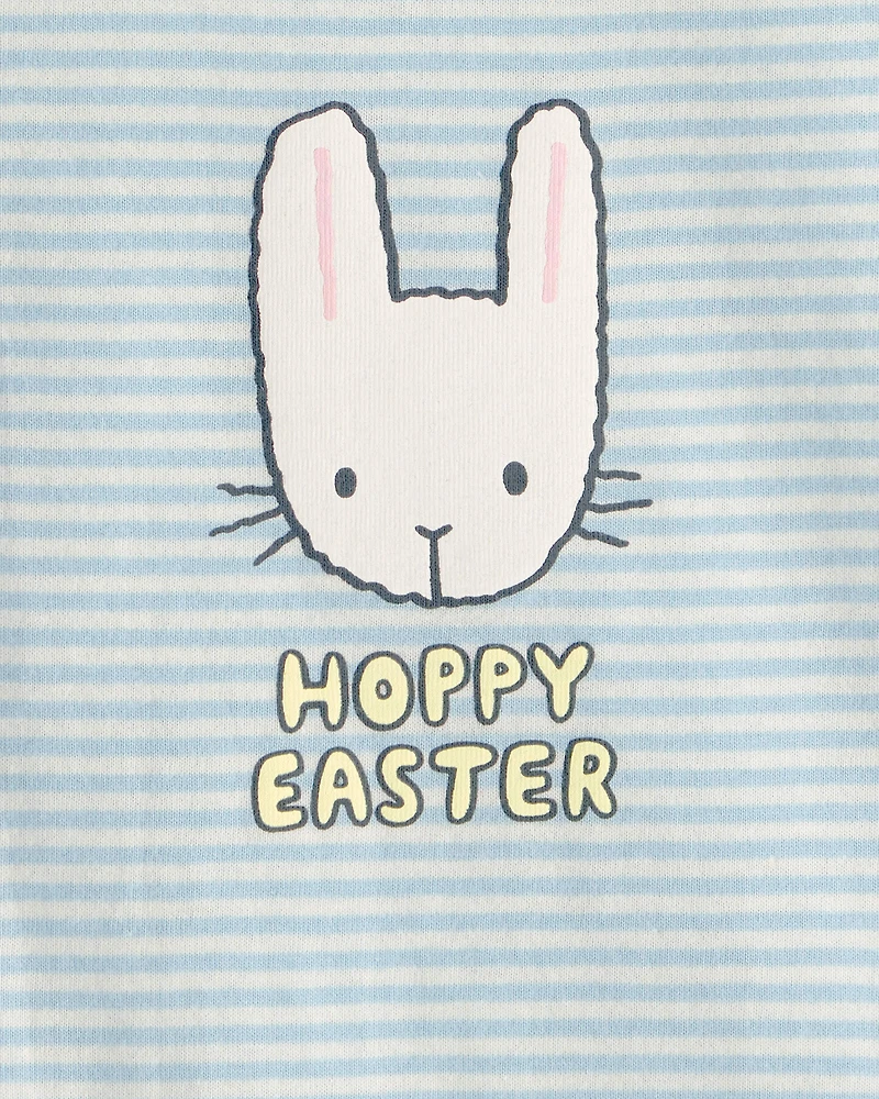 Baby 'Hoppy Easter' Bunny Graphic Bodysuit - Blue