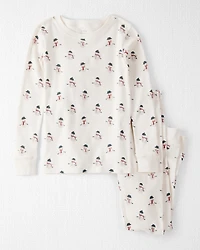 Kid Organic Cotton Snowman Print Pyjamas