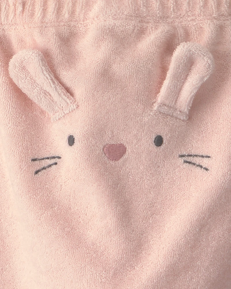 Baby Girl 3-Piece Bunny Terry Short-Sleeve Layering Set - Pink