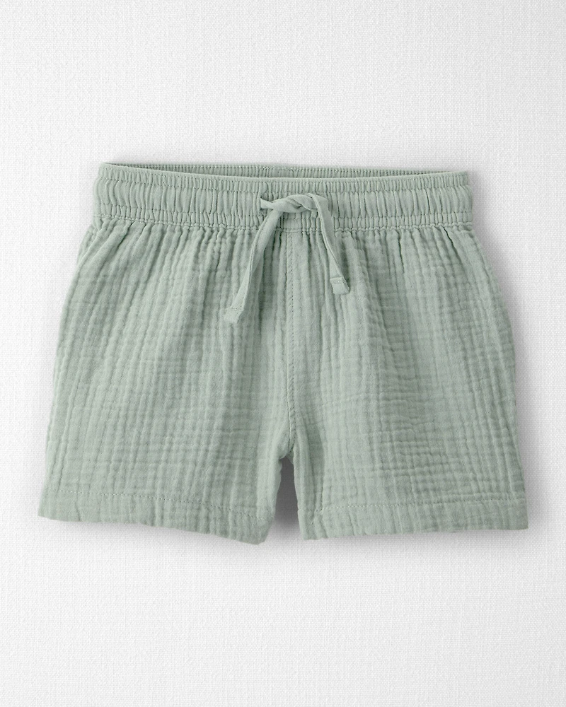 Toddler Boy 2-Piece Organic Cotton Gauze Set Green