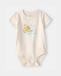 Baby Banana Graphic Bodysuit - Cream