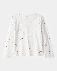 Kid 2-Piece Bow Print Tee & Tank Dress Set