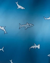 Boys Shark Ombre Swim Trunks - Blue