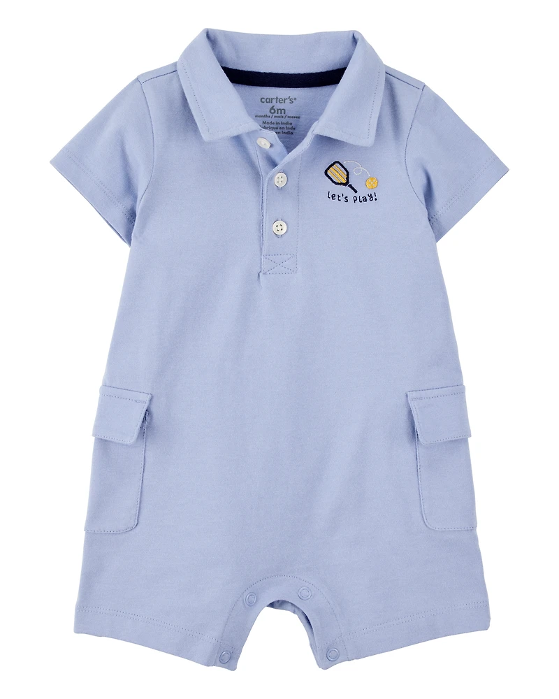 Baby Pickleball Cotton Romper