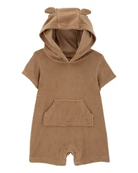 Baby Bear Hood Fastening Romper