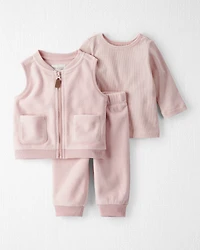 Baby Girl 3-Piece Recycled Polyester Set