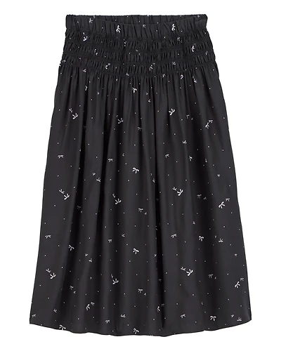 Kid Bow Print Maxi Skirt