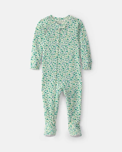 Baby Girl Sea Life 100% Cotton 1-Piece Pyjama - Green