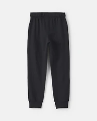 Toddler Boy Pull-On Drawstring Joggers - Black