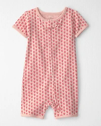 Baby Girl Organic Cotton 1-Piece Pyjama Pink Floral