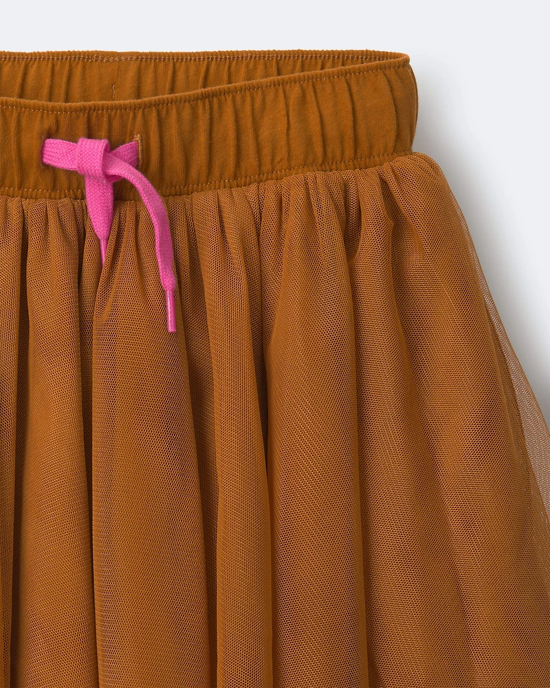 Toddler Girl Avenue Twirl™ Mini Skirt with Tulle - Golden Yellow