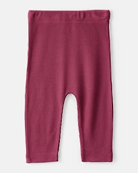 Baby Girl 2-Pack Deer & Floral Print PurelySoft Pull-On Pants - Red/Pink