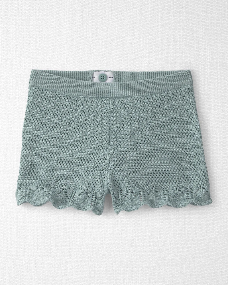 Toddler Girl 2-Piece Organic Cotton Knit Top & Short Set