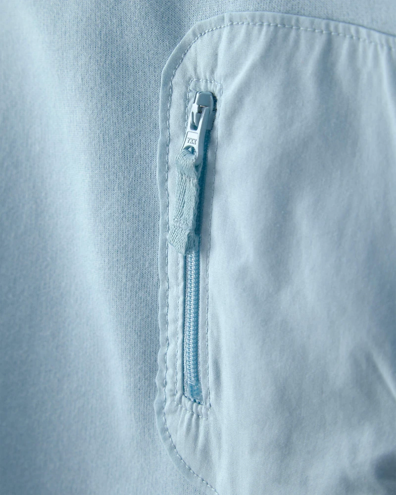 Baby Boy French Terry Zipper Pullover Sweatshirt - Blue