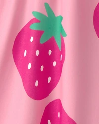 Toddler Girl Strawberry Swim Dress - Pink