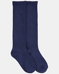 Girls 2-Pack Knee High Socks - Navy