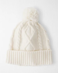 Toddler Organic Cotton Cable Knit Hat