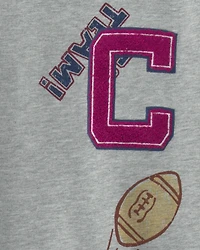 Boys 'Captain' Athlete Pullover Sweatshirt - Grey