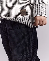 Toddler Striped Pullover Sweater - Black/White