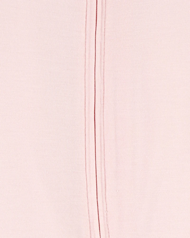 Baby Girl Solid 2-Way Zip PurelySoft Sleeper Pyjamas - Light Pink