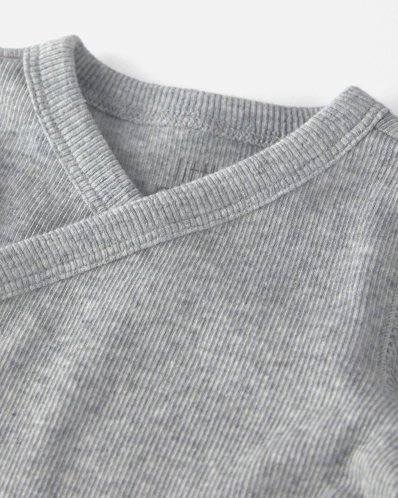 Baby Girl Organic Cotton Rib Bodysuit