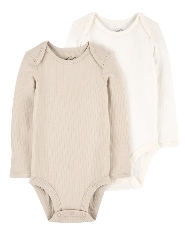 Baby 2-Piece Long-Sleeve PurelySoft Bodysuits