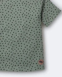 Toddler Relaxed Tee Dot Print - Olive