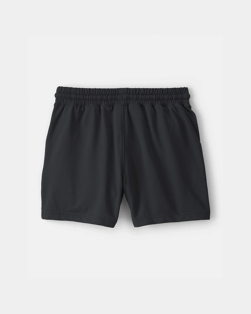 Boys Mesh Active Shorts - Black