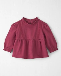 Baby Girl Organic Cotton Peplum Top