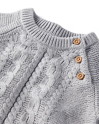 Baby Organic Cotton Cable Knit Sweater Set