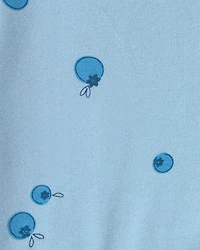 Baby Girl Blueberry Bike Shorts - Blue