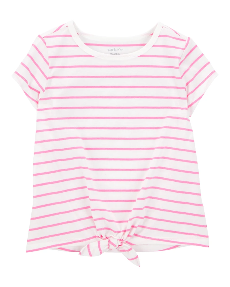 Baby Striped Short-Sleeve Tee - Pink
