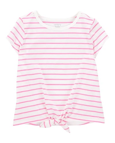 Baby Striped Short-Sleeve Tee - Pink