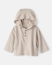 Baby Boy Long-Sleeve Hooded Top - Grey