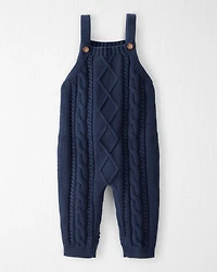 Baby Organic Cotton Cable Knit Overalls