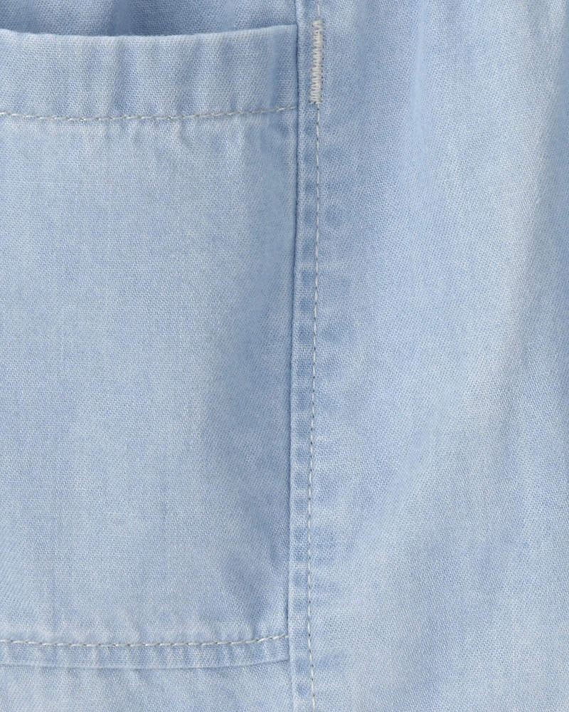 Toddler Girl Chambray Shorts - Blue