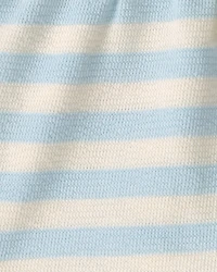 Baby Stripe Drawstring Shorts - Blue/Ivory