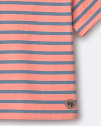Toddler Boy Relaxed Tee Stripes - Orange/Blue