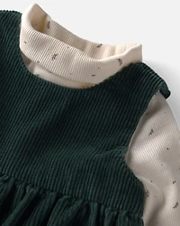Baby Girl 2-Piece Organic Cotton Corduroy Jumper Set